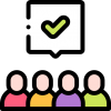 Grupo de personas con mismas ideas